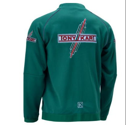 OTK Sudadera Zipper Verde Tony Kart Puño terminacion gris