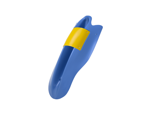 Kit NARIZ FAIRING RACER M7 celeste + matrícula amarilla