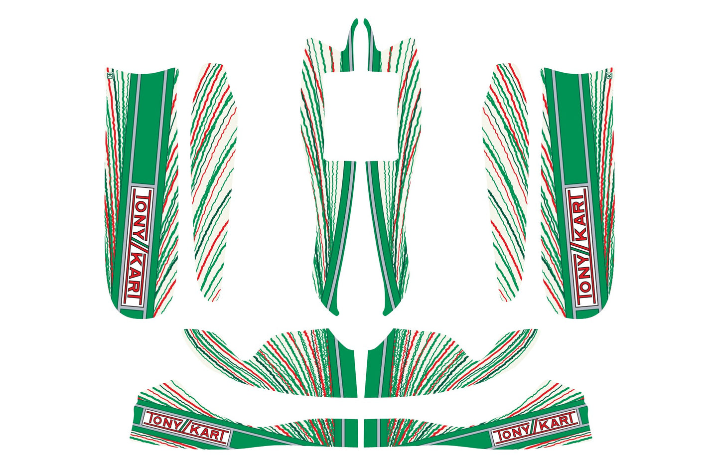 KIT DE CALCAS MINI M8 MK20 COMPLETO TONY KART OTK