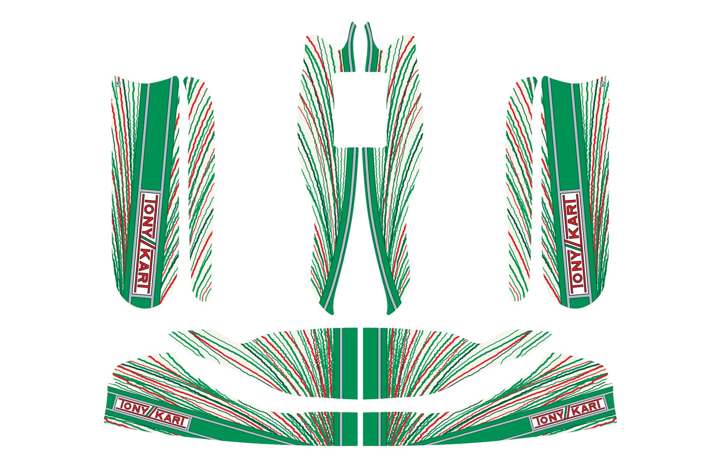 KIT DE CALCAS COMPLETO M10 KG 507 TONY KART