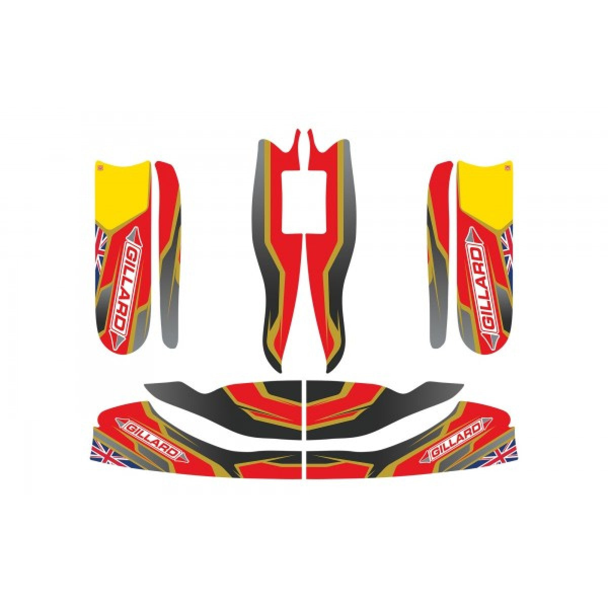 Kit de calcas completo de chasis M6 Gillard