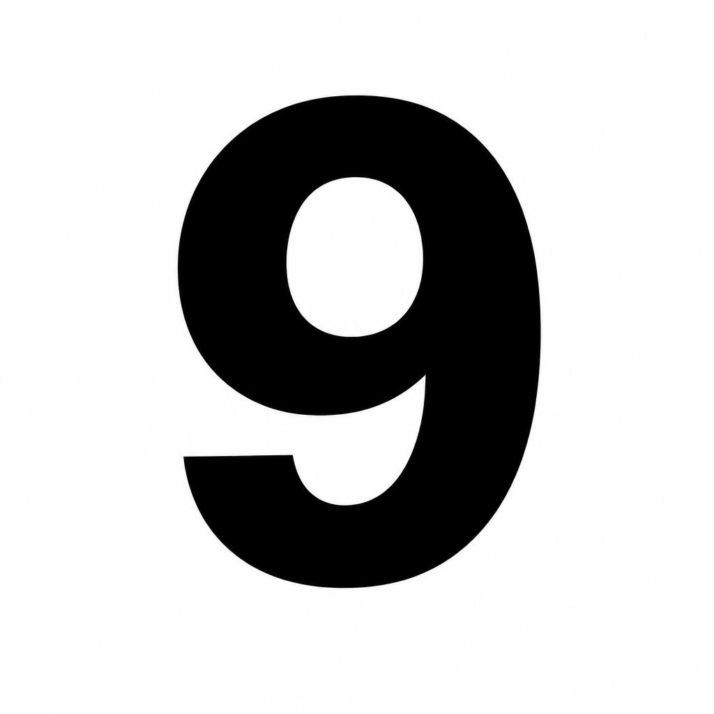 Calca de numero negro sin fondo