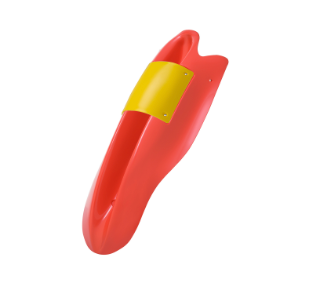 Kit nariz fairing RACER rojo M7 + placa amarilla OTK