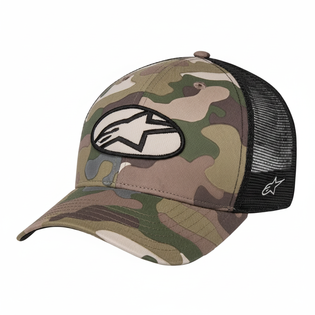 Gorra Alpinestars OBLIQUE CAMO TRUCKER Verde Camuflage / Negro