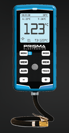 Prisma presion de llantas, tiempo de vuelta y temp infrarrojo