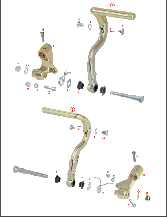 OTK PEDALES AJUSTABLES DE ALUMINIO