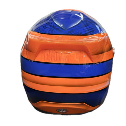 CASCO ROUX DISEÑO Y PINTURA BY LUCKY DESIGN NARANJA / AZUL