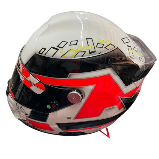 CASCO ROUX DISEÑO Y PINTURA BY LUCKY DESIGN BLANCO / NEGRO / NARANJA