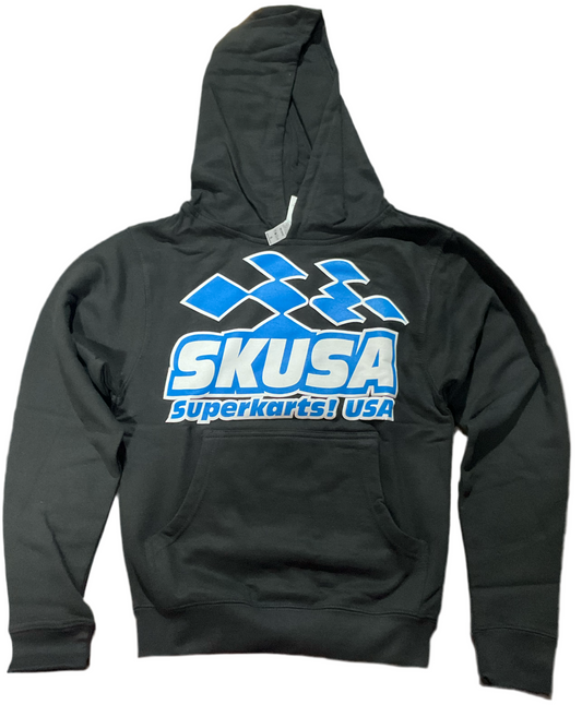 SKUSA SUDADERA NEGRA CON LOGO