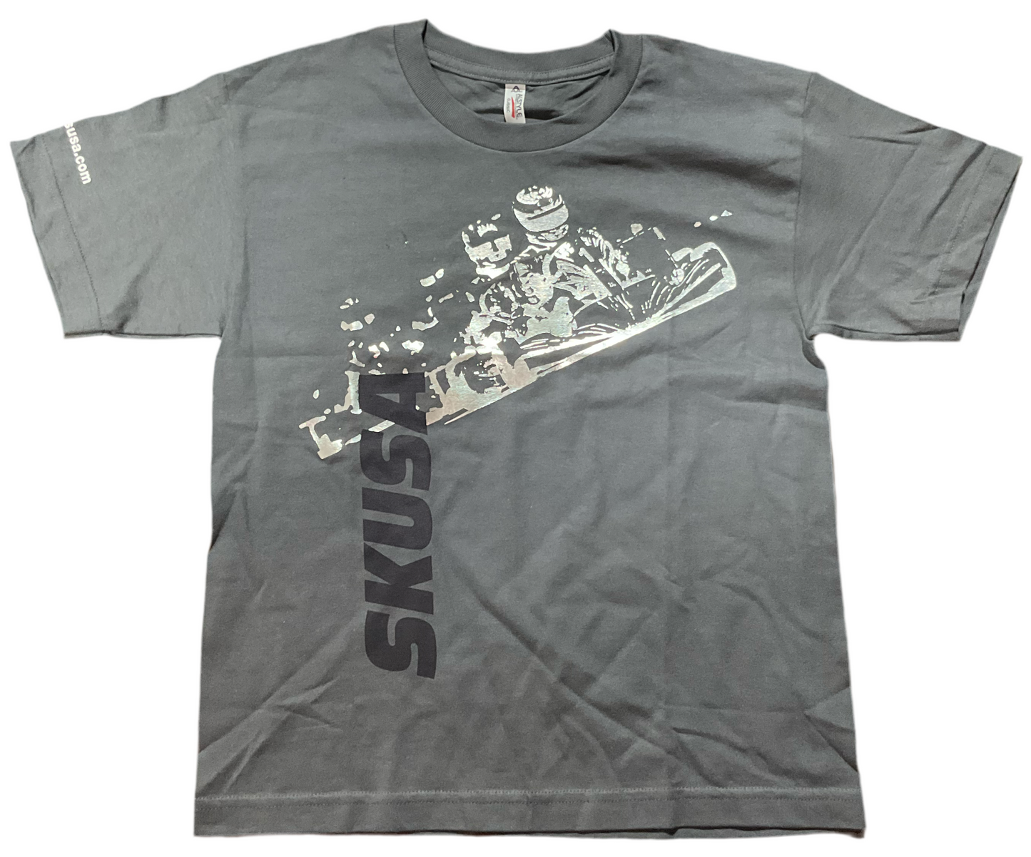 SKUSA PLAYERA GRIS METALIZADA