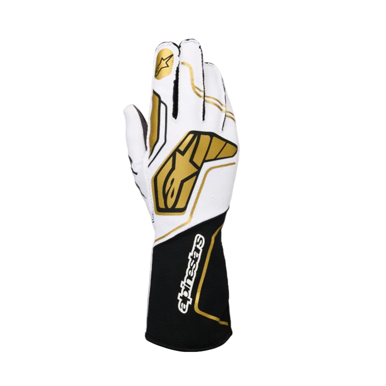 ALPINESTAR GUANTES TECH-1 KX V4 Bco / Ngo / Oro