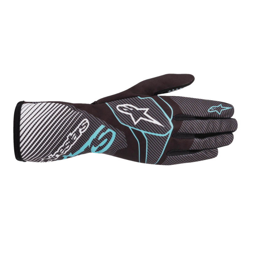 ALPINESTARS GUANTE TECH-1 RACE V2 CARBON/CIAN 1076