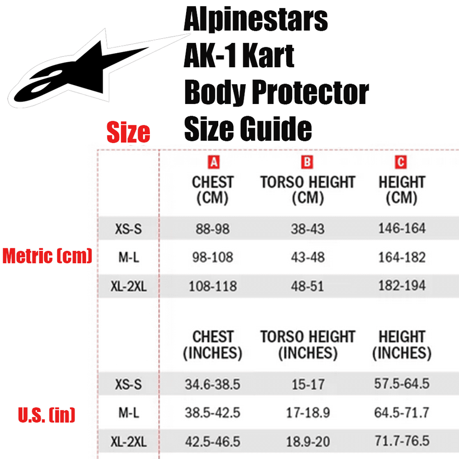 ALPINESTARS COSTILLERA ADULTO AK-1 HOMOLOGADA
