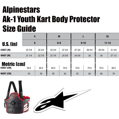 ALPINESTARS COSTILLERA NIÑO AK-1 HOMOLOGADA