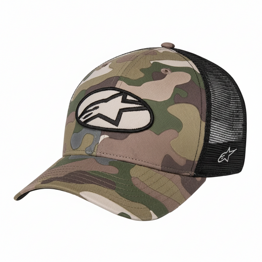 Gorra Alpinestars OBLIQUE CAMO TRUCKER Verde Camuflage / Negro