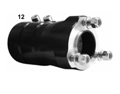 [10] Masa trasera 50x125 negra doble tornillo