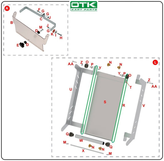 [Y]Polea inferior de nylon OTK | Bortoni Motor Sports