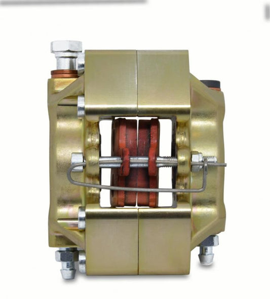[A] Caliper de freno Mini cadete oro balata negra | Bortoni Motor Sports